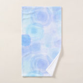 Fluffy Blue Rose Blumenmuster Badhandtuch Set (Handtuch)