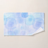 Fluffy Blue Rose Blumenmuster Badhandtuch Set (Handtuch)