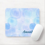 Fluffy Blue Rose Blumenmuster Mousepad (Mit Mouse)