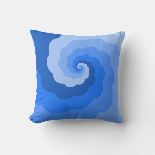 Fluffy Blue Spiral Cloud Pillow Kissen (Vorderseite)