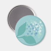 Fluffy Blume Magnet (Vorderseite/Rückseite)