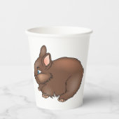 Fluffy Brown Bunny Rabbit Adorable Animal Pappbecher (Vorderseite)