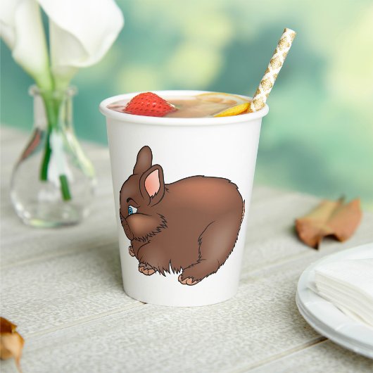 Fluffy Brown Bunny Rabbit Adorable Animal Pappbecher