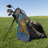 Fluffy Brown Owl Golfhandtuch (Gras)