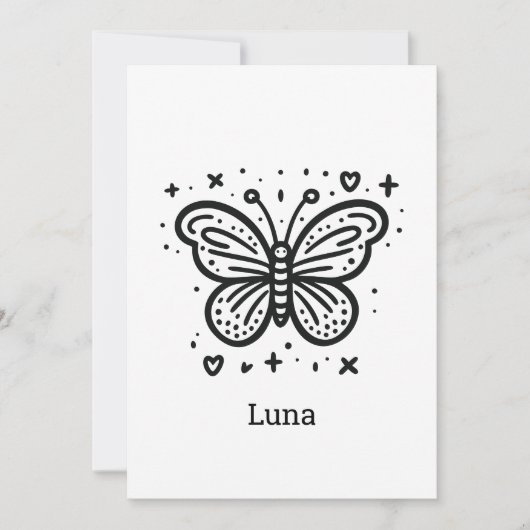 Fluffy Buffalo Baby - Kawaii Farm Animal Einladung (Vorderseite)