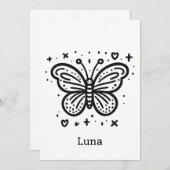 Fluffy Buffalo Baby - Kawaii Farm Animal Einladung (Vorne/Hinten)