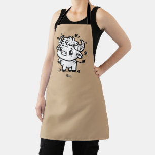 Fluffy Buffalo Baby - Kawaii Farm Animal Schürze