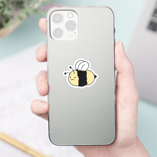 Fluffy Bumble Bee Aufkleber (Telefon)