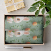 Fluffy Bunnies und Carrots 3D Nahtloses Muster Seidenpapier (Geschenk)