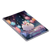 Fluffy Bunny Blume Crown Fantasy Notebook Notizblock (Rechte Seite)