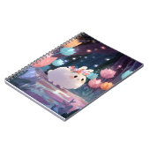 Fluffy Bunny Blume Crown Fantasy Notebook Notizblock (Linke Seite)