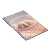 Fluffy Bunny Cloud Rainbow Dream Notebook Notizblock (Rechte Seite)