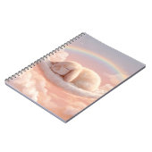 Fluffy Bunny Cloud Rainbow Dream Notebook Notizblock (Linke Seite)