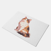 Fluffy Calico Cat Fußmatte (Schrägansicht)