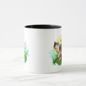 Fluffy Calico Katze mit Schmetterling Tasse (Zentrum)