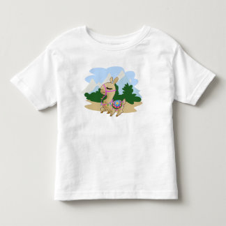 Fluffy Cartoon Llama Kleinkind T - Shirt