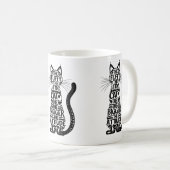 Fluffy Cat, Big Attitude - Funny Cat Lover Kaffeetasse (VorderseiteRechts)