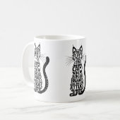 Fluffy Cat, Big Attitude - Funny Cat Lover Kaffeetasse (Vorderseite Links)