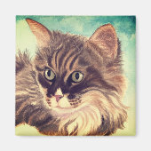 Fluffy Cat Cloud-Magnet Magnet (Vorne)