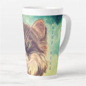 Fluffy Cat Cloud Nine Latte Tasse (Rechte Ecke)