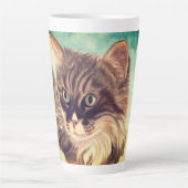 Fluffy Cat Cloud Nine Latte Tasse (Vorderseite)