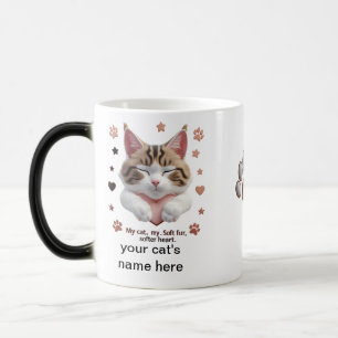 Fluffy Cat Heart Tasse - Morphing Magic Cup