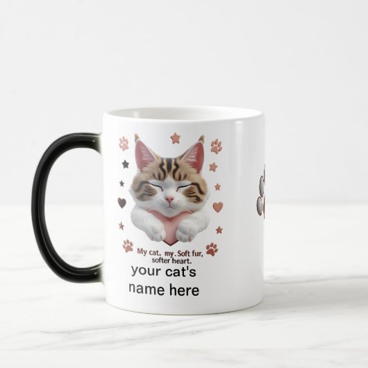 Fluffy Cat Heart Tasse - Morphing Magic Cup (Links)