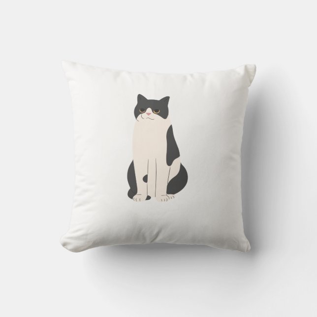 Fluffy Cat Pillow Personalize Kissen (Vorderseite)
