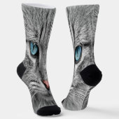 Fluffy Cat Socken (Gewinkelt)