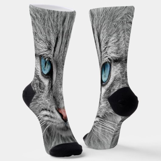 Fluffy Cat Socken (Gewinkelt)