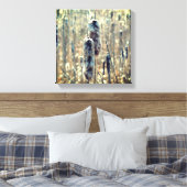 Fluffy Cattails im Frühling Leinwanddruck (Insitu (Schlafzimmer))