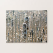 Fluffy Cattails im Frühling Puzzle (Horizontal)