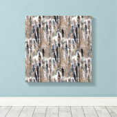 Fluffy Cattails multiplizierte Natur Leinwanddruck (Insitu (Holzboden))