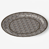 Fluffy Cattails Natur Personalisiertes Party Pappteller (Schrägansicht)