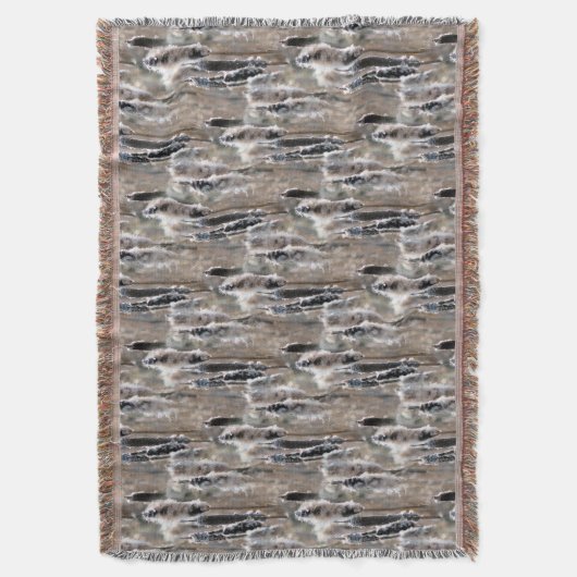 Fluffy Cattails Nature Art Pattern Decke (Vorderseite Vertikal)