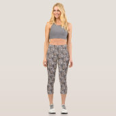 Fluffy Cattails Naturmuster Capri Leggings (Vorderseite)