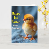 Fluffy Chick Easter Greeting Card Karte (Gelbe Blume)