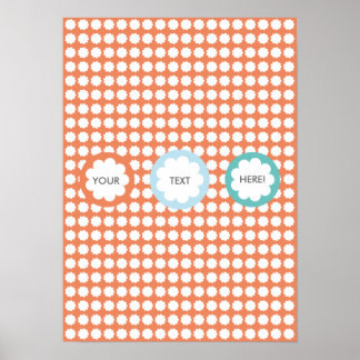 FLUFFY CLOUD POSTER ORANGE