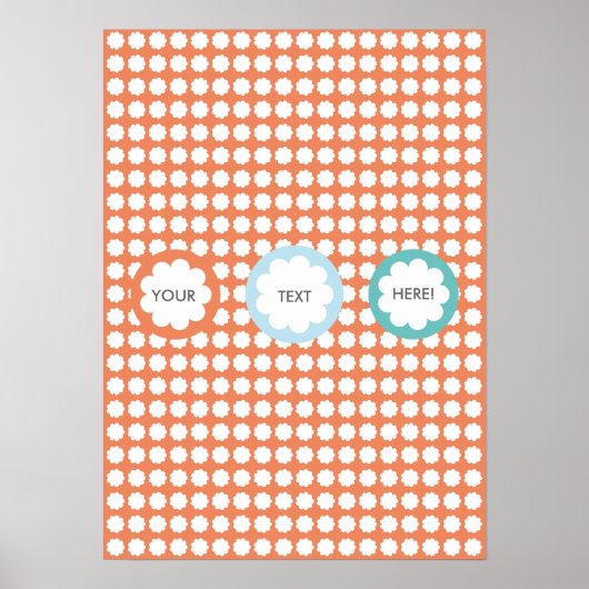 FLUFFY CLOUD POSTER ORANGE (Vorne)