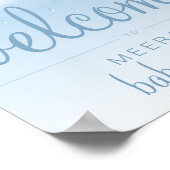 Fluffy Cloud Raindrops Willkommen Poster (Ecke)