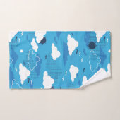 Fluffy Cloud Sunny Blue Sky Muster Badhandtuch Set (Handtuch)