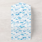 Fluffy Cloud Sunny White Sky Muster All In One Einladung (Außenbereich)