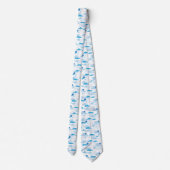 Fluffy Cloud Sunny White Sky Muster Krawatte (Rückseite)