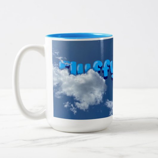 Fluffy Cloud-Tasse Zweifarbige Tasse (Links)