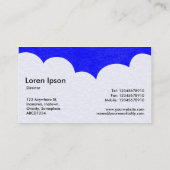 Fluffy Clouds - Blau Visitenkarte (Rückseite)