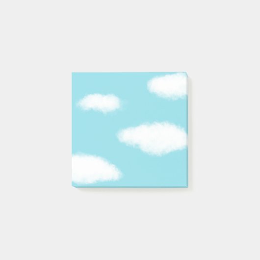 Fluffy Clouds Blue Sky Post-it Klebezettel (Vorderseite)