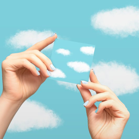 Fluffy Clouds Blue Sky Post-it Klebezettel