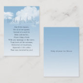 Fluffy Clouds Buchkartenbucher für Baby Begleitkarte (Vorne/Hinten)