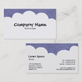 Fluffy Clouds - Cool Grau Visitenkarte (Vorne/Hinten)