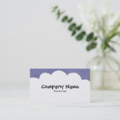 Fluffy Clouds - Cool Grau Visitenkarte (Stehend Vorderseite)